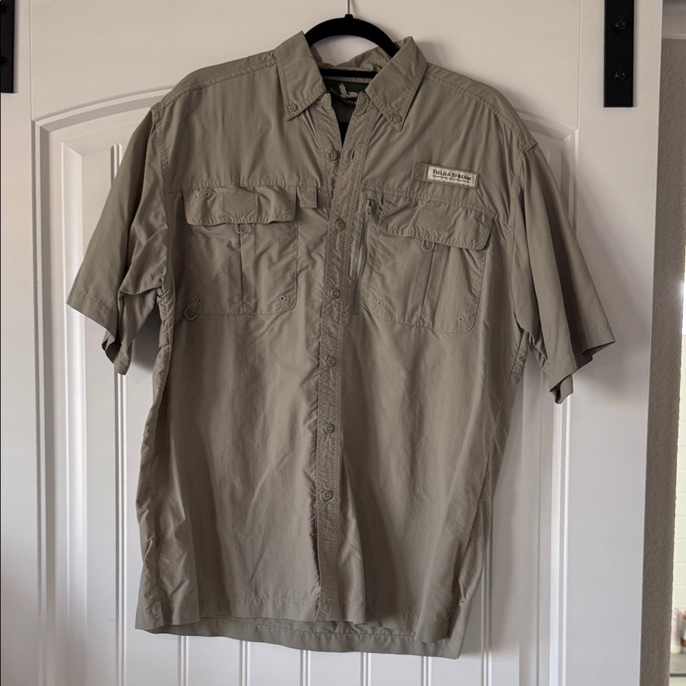 Field and Stream Men's Tan Short Sleeve Shirt